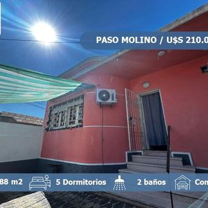 Venta Casa 5 Dormitorios, 2 Baños, Parrillero, Cochera Y Patio En Paso Molino