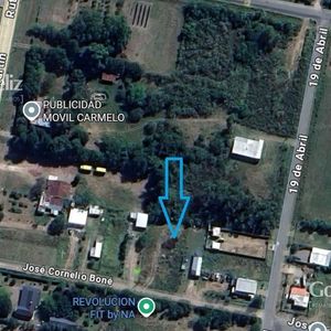 Terreno En Zona Norte De Carmelo Con Un área Total De 609m2