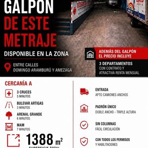 Galpón En Martin C Martinez Entre Amezaga Y Domingo Aramburu