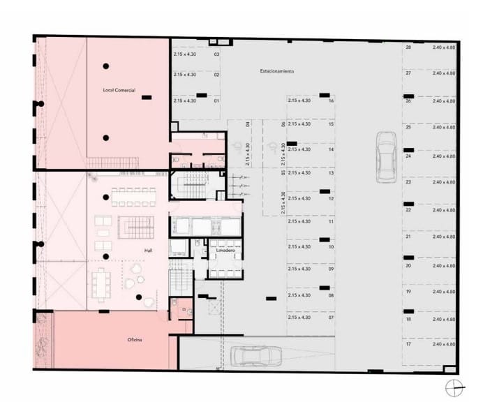 Plano Piso 1 — Ventura Soho