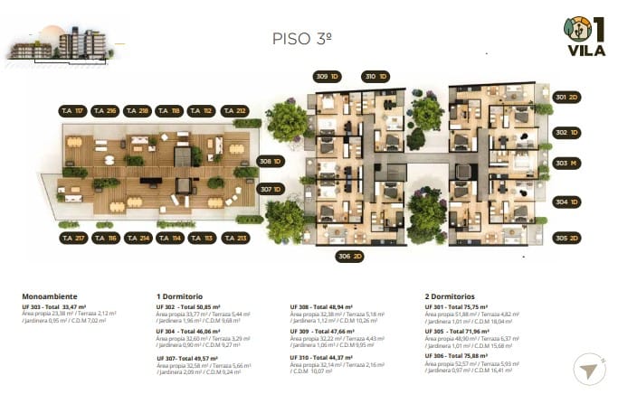 Plano Piso 3 — 01 Vila