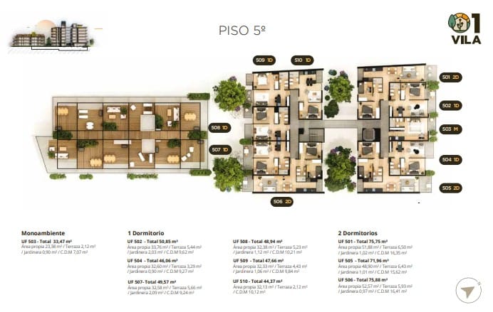 Plano Piso 5 — 01 Vila