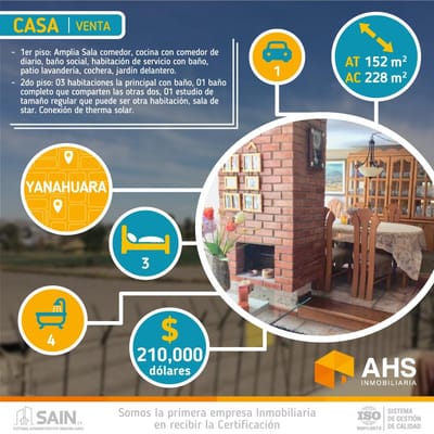 Precio de Oferta! Vendo Céntrica Casa en Vallecito $210,000 Dolares