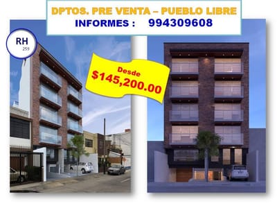 Preventa Edificio Rh 259 Urb. Los Gladiolos Pueblo Libre