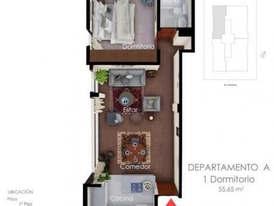 Departamentos en VENTA - 1 Dormitorio - Edificio Villa Romana, Avenida Costanera entre calles 25 y 26 de Achumani (Sector Asilo San Ramón) 