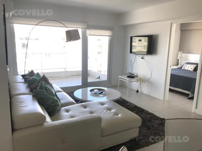 Alquiler, piso alto con vista al Puerto y a la Brava, 2 dormitorios, 2 baños, edif con amenities  - Península