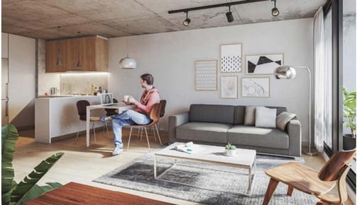 Apartamento 1 dormitorio con terraza en Centro, Montevideo