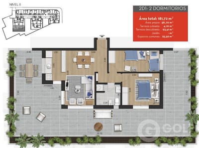 Venta apartamento 2 dormitorios a estrenar, Tres Cruces