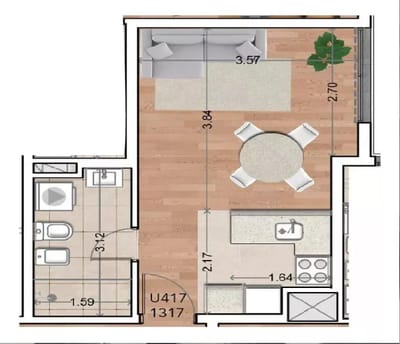 Departamento en Cordón Ventura