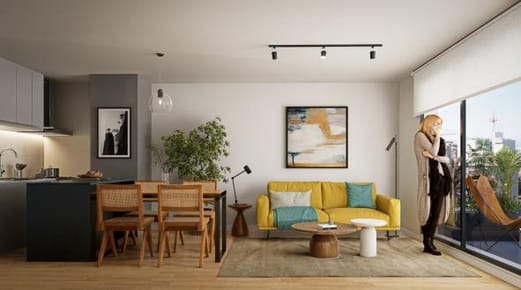 Venta apartamento dos dormitorios con terraza en Cordón