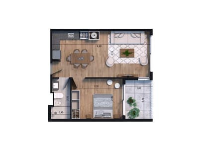 Venta Apartamento 1 dormitorio - Cordón