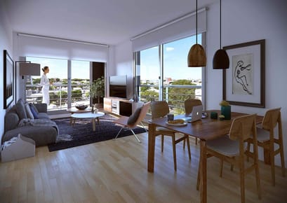 Venta  apartamento dos dormitorios con terraza en La Blanqueada