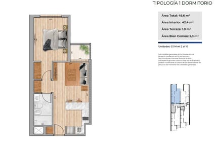 Apartamento 1 Dormitorio, Terraza. Cordón Sur! Entrega Diciembre 2026!