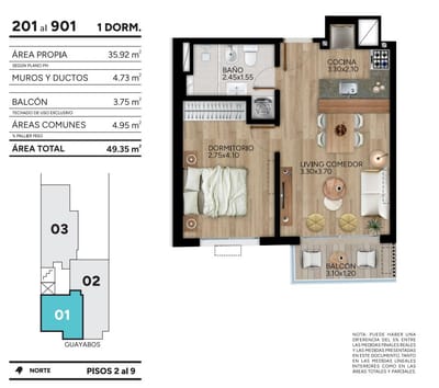 Venta De Apartamento De 1 Dormitorio Y Terraza En Cordón Sur