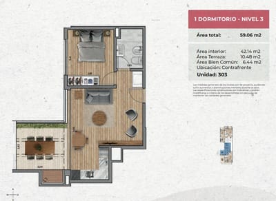 Venta De Apartamento 1 Dormitorio, Amplia Terraza. Punta Carretas. Entrega Agosto 2027!