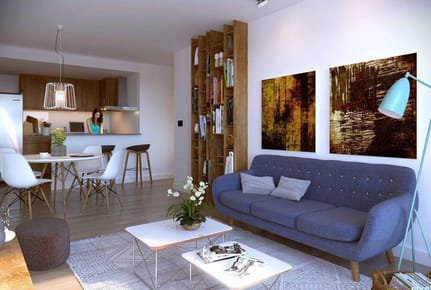 Venta apartamento un dormitorio con jardin en Tres Cruces