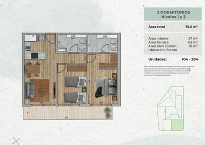 Venta Apartamento 2 dormitorios,  amplia terraza, piso bajo, amenities, Punta Carretas