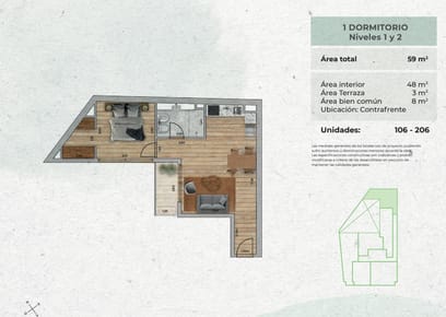 Venta Apartamento 1 dormitorio, terraza, piso bajo, amenities, Punta Carretas