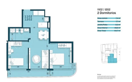 Apartamento de 2 Dormitorio y Terraza al Frente, Cordón Soho!