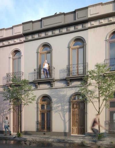 Apartamento en La Comercial  2 dormitorios y patio con parrillero exclusivo