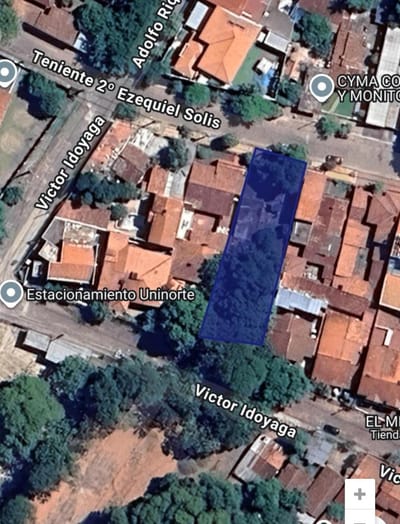 Terreno en venta 720 mts2 en barrio Tembetary Asunción