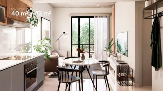 Departamento en venta 1 Dormitorio Barrio Recoleta Asuncion Edif Filum Recoleta