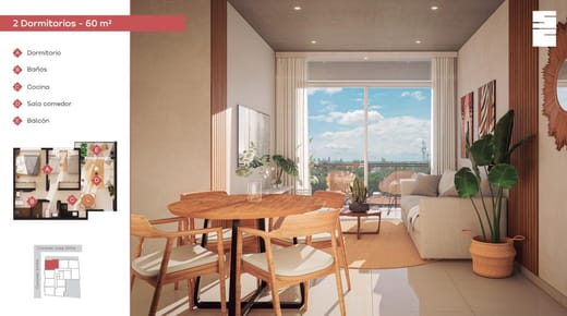 Departamento en venta 2 Dormitorios Fernando de la Mora zona norte edif San Clemente Norte