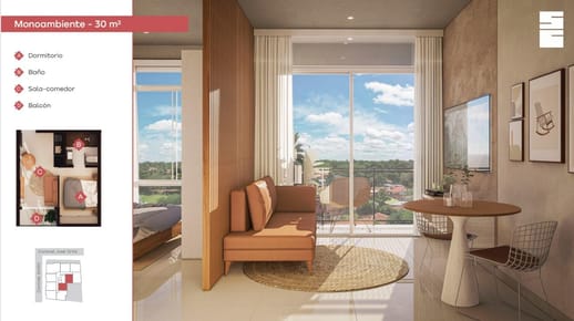 Departamento en venta Monoambiente Fernando de la Mora zona norte edif San Clemente Norte