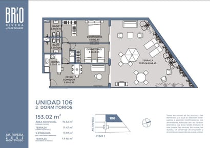 Venta Apartamento De 2 Dormitorios y Terraza Con Parrillero. Zona Pocitos!