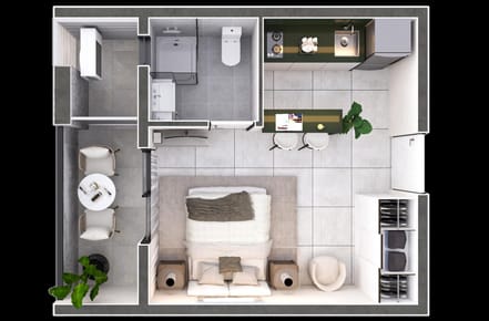 Departamento a la venta monoambiente en Barrio Herrera Asuncion Edificio Inarco Herrera