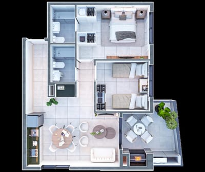 Departamento a la venta 2 dormitorios en Barrio Herrera Asuncion Edificio Inarco Herrera
