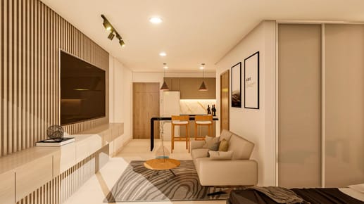 Departamento en venta monoambiente en barrio Ycua Sati Asunción edificio Ayre Santa Teresa