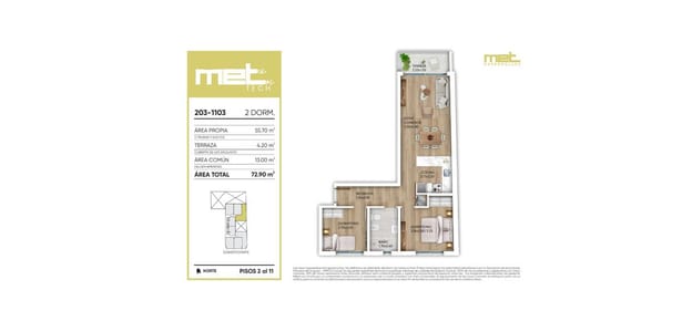 Venta De Apartamento, 2 Dormitorios y Terraza. Cordón Sur. Entrega Inmediata!