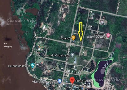 Terreno en  Punta Gorda a una cuadra de calle De la Concepción y 250m de Laguna Solis