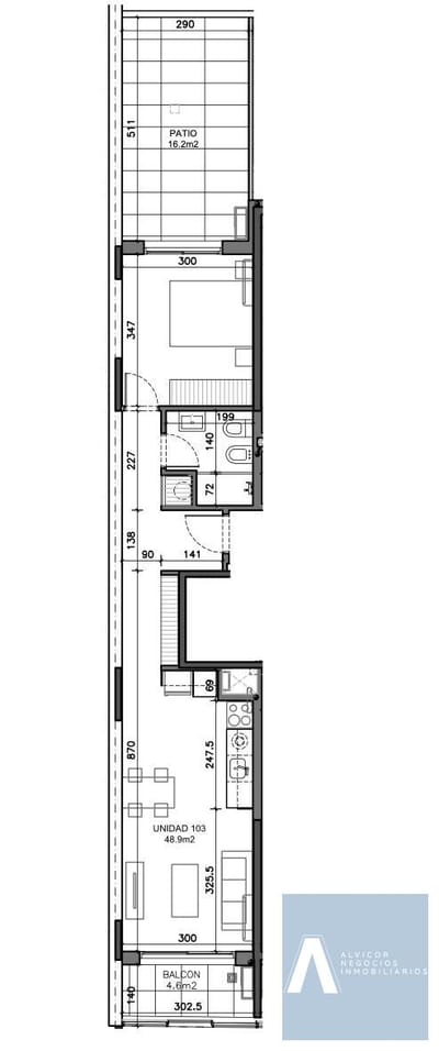 Apartamento de 1 Dormitorio en Venta, Cordón AP5561514