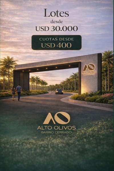 Lote en venta en barrio cerrado Alto Olivos Nueva Asuncion