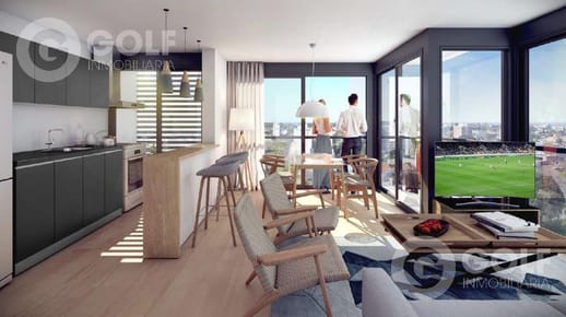 Venta de apartamento de 1 dormitorio con terraza, en construcción, garaje opcional, Malvín