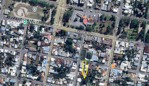 Terreno de 486m2 en radio céntrico de la ciudad de Carmelo
