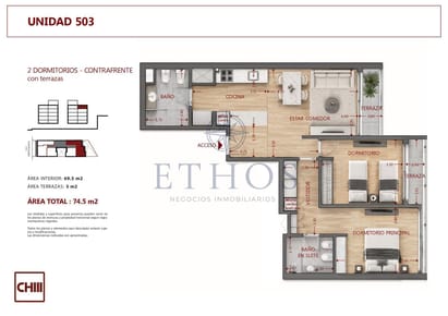 Apartamento en Pocitos