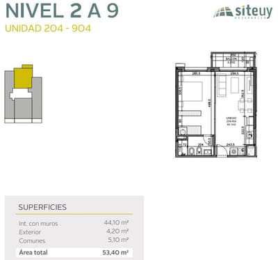 Apartamento De 1 Dormitorio y Patio. Zona Cordón!!!