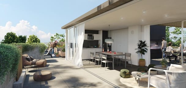 Venta apartamento un dormitorio con terraza y azotea en Pque Batlle,