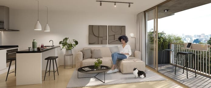 Venta apartamento un dormitorio a estrenar con terraza en Pque Batlle