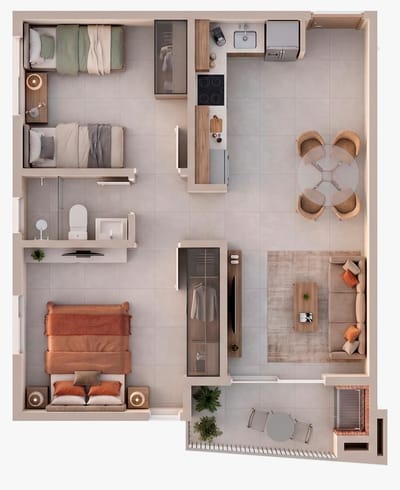 Departamento a la venta Monoambiente en Zona CIT Asuncion Edificio Inarco CIT