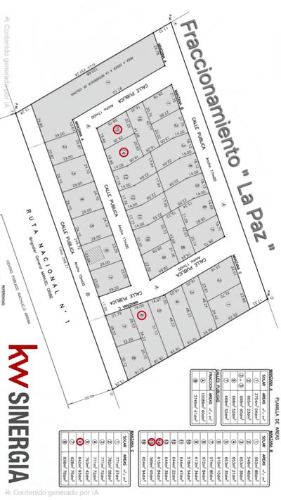Venta de terrenos por Ruta 1. Financiación!!!