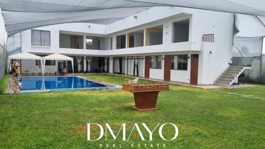 Venta casa de campo en Huaral con Piscina 5B 8H cochera