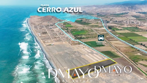Terreno en venta-  Sur Frente al Mar A 15 minutos de Asia y 5 minutos de Cerro Azul 2 hectáreas