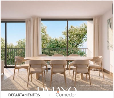 Elegante departamento frente a parque con terraza 