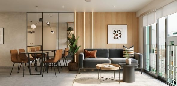 Depa en Venta  2 dormitorios Surquillo cerca al Parque Británico - Coworking - Iluminación por voz