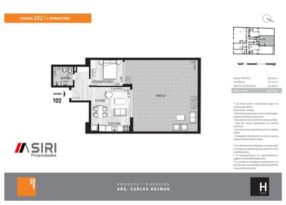 Apartamento en venta de 1 dormitorio con gran terraza, en Cordón