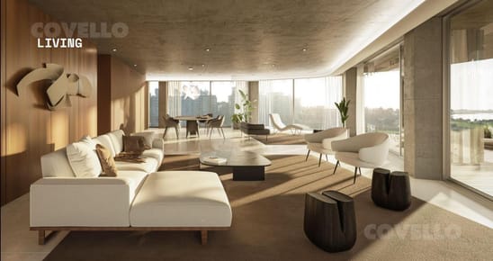 Exclusivo apartamento de 3 dormitorios con 3 garajes y estudio – Puerto del Buceo